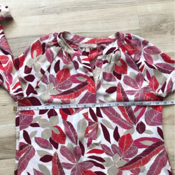 Banana Republic Multicolor Leaf Print Blouse - Picture 8 of 9